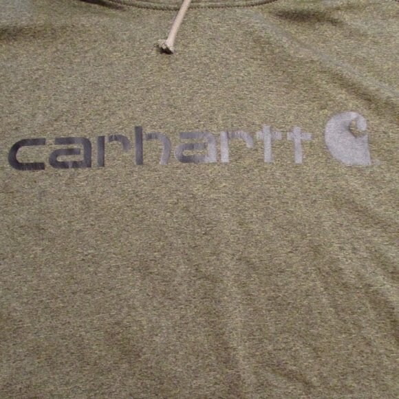 Carhartt Men Large Gray Black Graphic Long Sleeve Pullover Hoodie - Picture 3 of 11